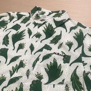 Nike Naija Nigeria Dri-FIT Shirt Men's Small Floral PEACOCK Print Short Sleeve